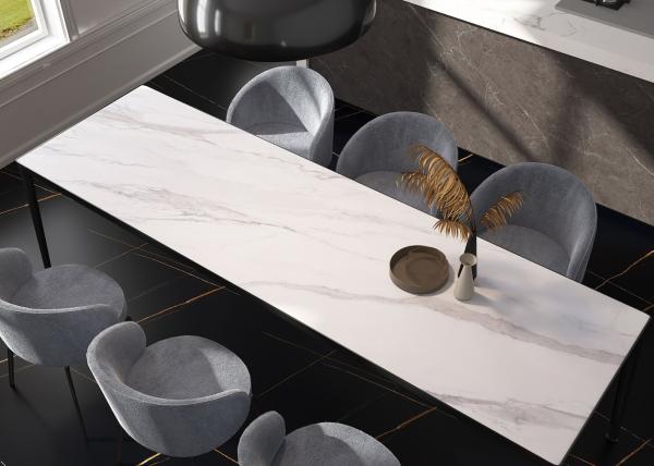 Carrara White Sintered Stone Slab 800x2600mm 15mm Full Body