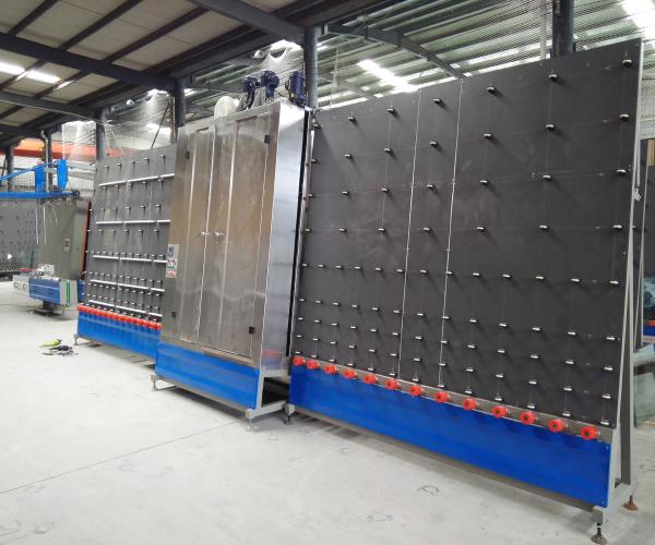 2000Mm Vertical Low - E industrial glass washer Equipment 3 Pairs Brushes,Vertical Flat Glass Washing Machine