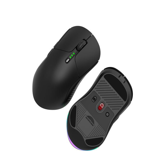 6D Gaming Mouse Tri-Mode BT 2.4G Wired 4000DPI 500mAh Li-ion RGB Macro Software UPE Feet