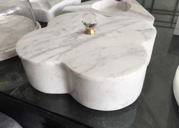 Safe Nontoxic Marble Dinnerware Set , Natural Marble Stone For Tableware