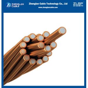 CCS Copper Clad Steel Strand Bare Conductor 9AWG 2.91mm 40% Conductivity ASTM B 228