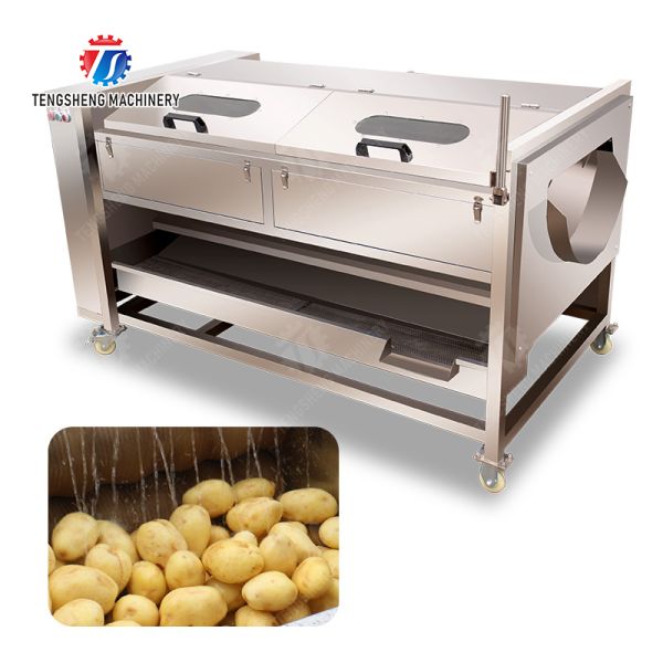 Ginger Potato Carrot Taro Sweet potato Yam Saiko persimmon papaya horseshoe Sealed Cover Type Peeling Machine Wash Washer Washing Cleaning