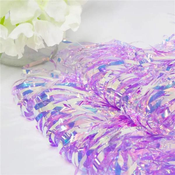 200*100cm Foil Fringe Curtain Purple Blue Party Fringe Curtain
