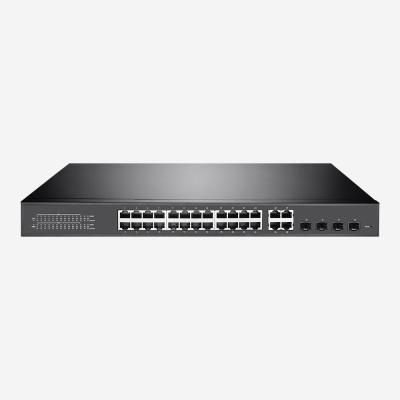 interruptor completo esperto fácil do ponto de entrada do gigabit dos portos 400W 24 com 4 portos combinados 4 portos da fibra de SFP