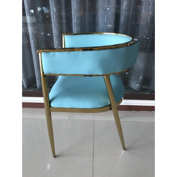 Modern Furniture 54cm 73cm Armrest Fake Leather Dining Chairs