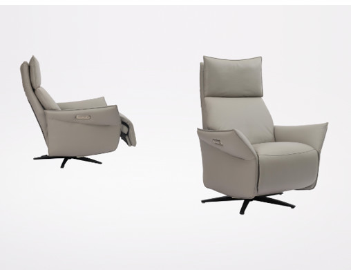 Home Furniture Hotel Lobby Hall Leather Accent Chair Revolving Leisure Chair