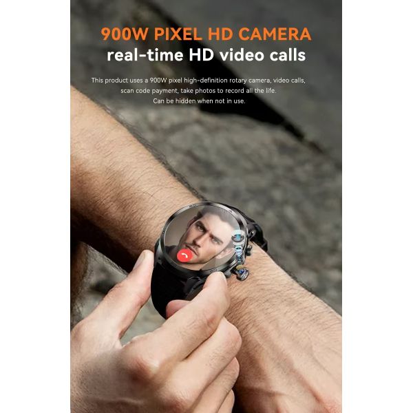 H19 4G Smart Watch 1.95-inch AMOLED 1100mAh 3GB+32GB Android 8.1