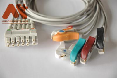 GE Marquette 	Holter Cable ECG Telemetry Leadwire 421932-001 6 Lead Clip