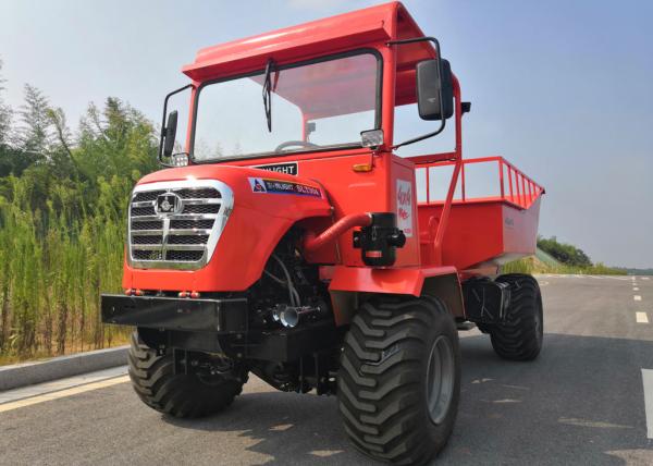 Four Wheel Drive Mini Site Dumper 35km/H Speed Full Hydraulic Steering