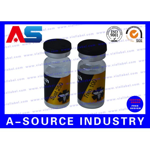 Hologram Overlay 10ml Vial Peptide Bottle Labels Stickers Printing For Bodybuilding Cypionate Peptide