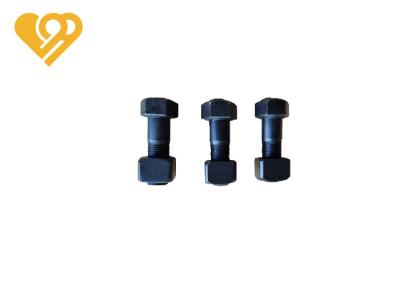 Heavy Duty Excavator SpareParts Black Bolts And Nuts Grade 12.9