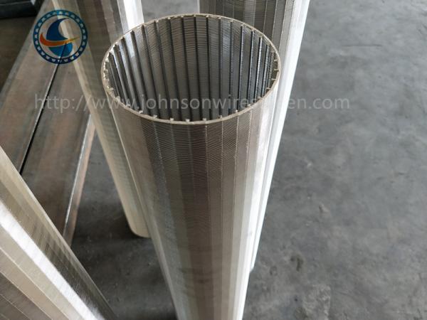 o μm 100 rebobina a tela de fio industrial da cunha, do interior ao tipo exterior do filtro