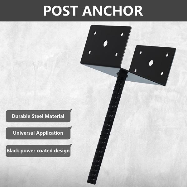 Estampagem marrom, perfurando, dobrando, 4 x 4 Post Anchor Connector, suportes de montagem de aço pesado
