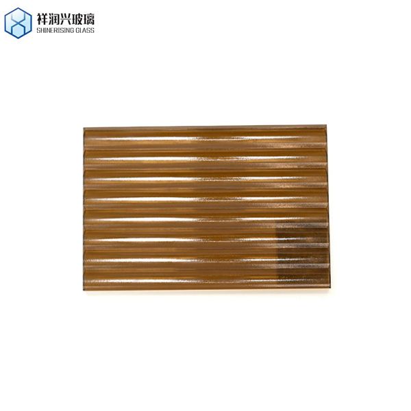 Solid Color Brown Patterned Glass Shinerising 3mm 5mm 1830*2440 Flat Belgian Style