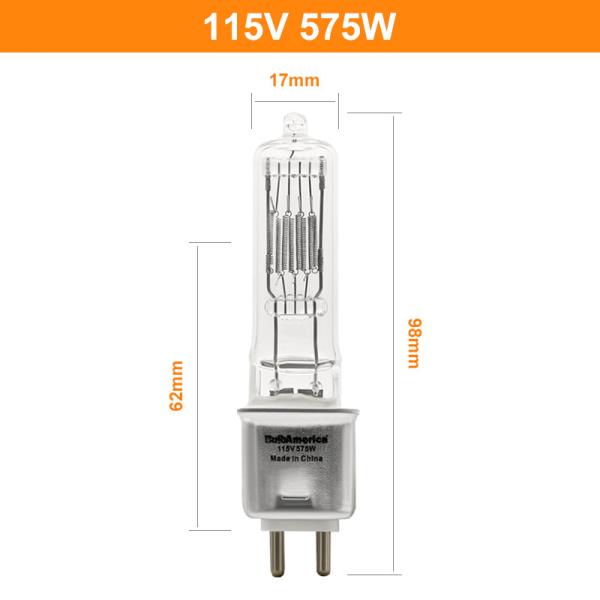 230v 115V 575w Halogen Lamp Light Bulbs G9.5 Stage Film And Television
