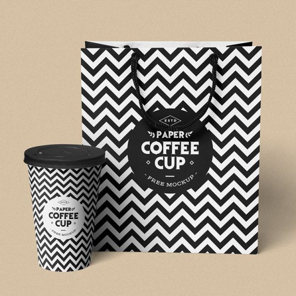 Bolsa de compras de papel kraft de fondo plano para envases de té y café