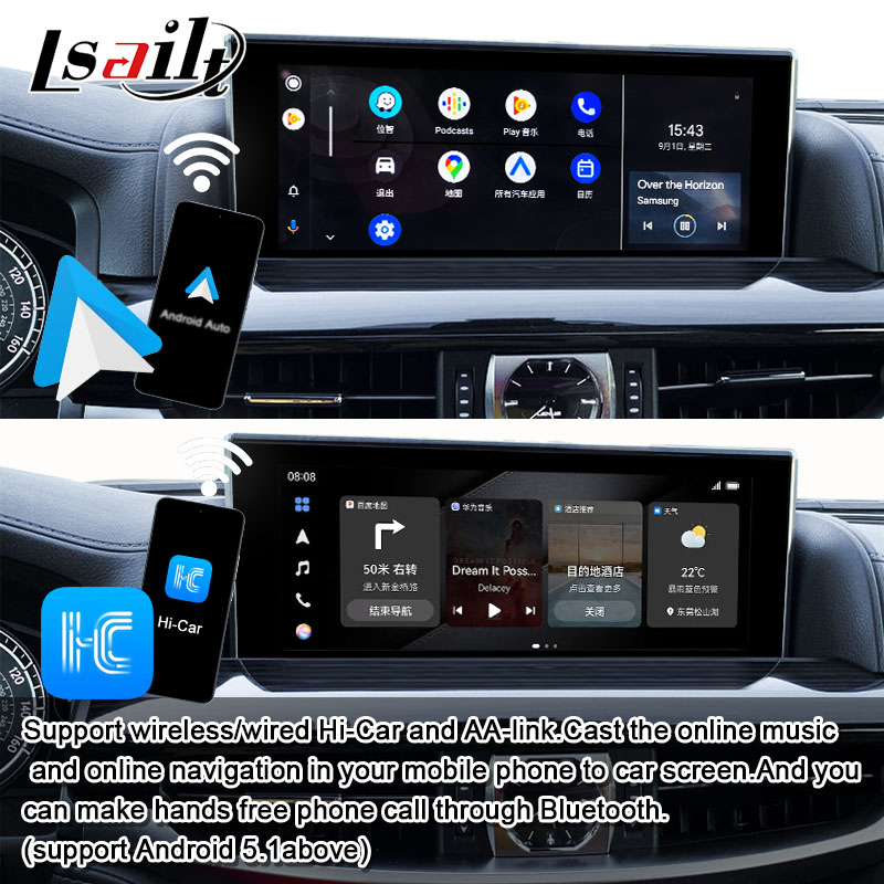 Lsailt Android CarPlay Interface для Lexus LX LX570 LX460D 2013-2021 Поддержка YouTube, NetFlix, экрана головной укладки