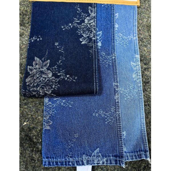 Unique Rose Design For Lady Jeans Or Jacket Denim Fabric 90%Cotton 9.3oz Make To Order