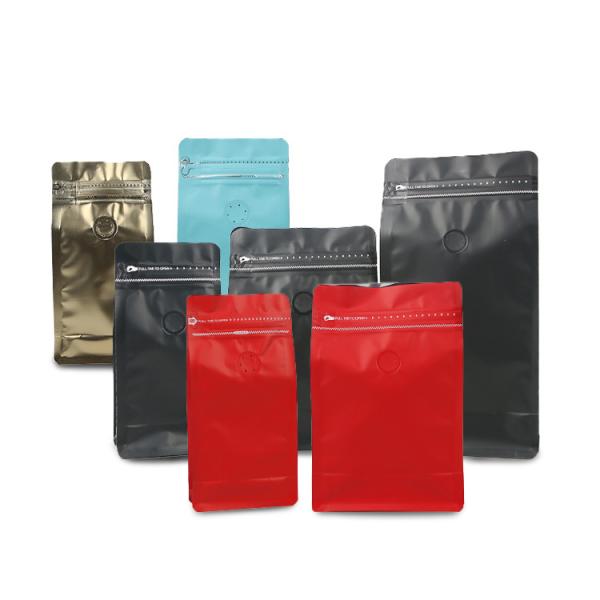 Eco Friendly Custom Printed Bag Packing  Biodegradable Kraft Packaging Bean Coffee Zipper Bags with Valve