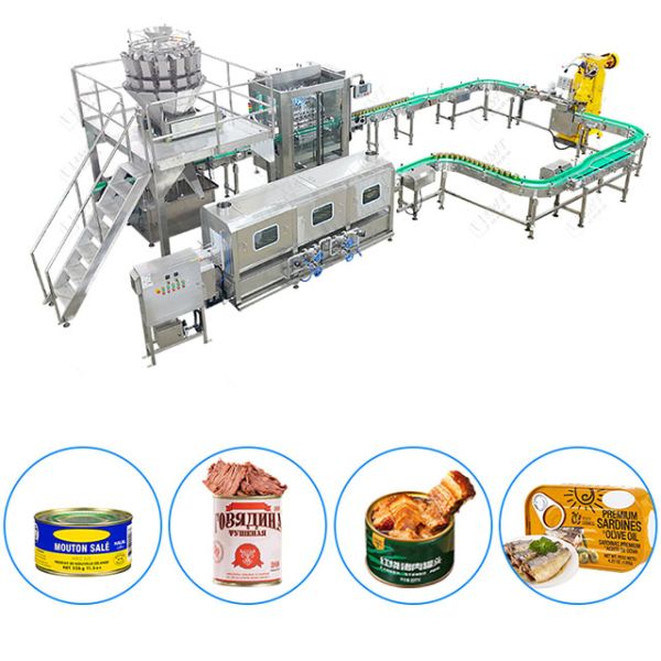 220v/380v Fully Automatic Chicken Canned Food Production Line Meat Canning Equipment