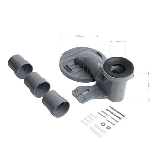 Grey PVC Toilet Drain Valve, Bathroom Flushing Pipe, Toilet Pipe, Sewage Pipe