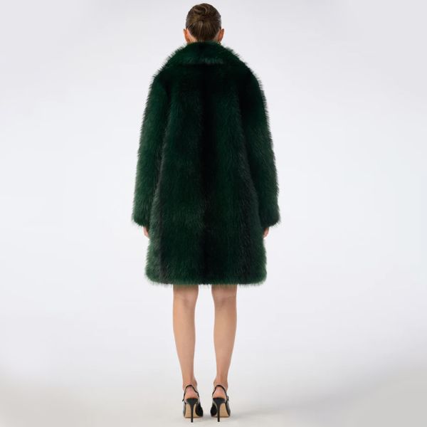 Emerald Customizable Colors Cruelty-Free Festive Appeal Faux Fur Coat Luxury Vegan Outerwear