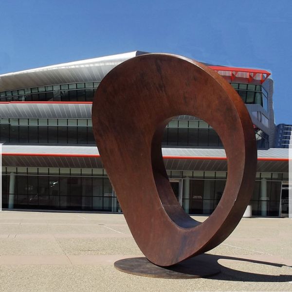 OEM Weathering Steel Lawn Sculptures Metal Rusty Metal Yard Sculptures Outdoor