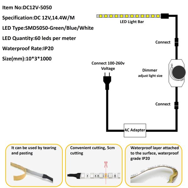 DC12-48V Low-Voltage Ultra-Thin Self-Adhesive Waterproof LED Line Lamp With Household Ceiling Wine Cabinet Light Led Str