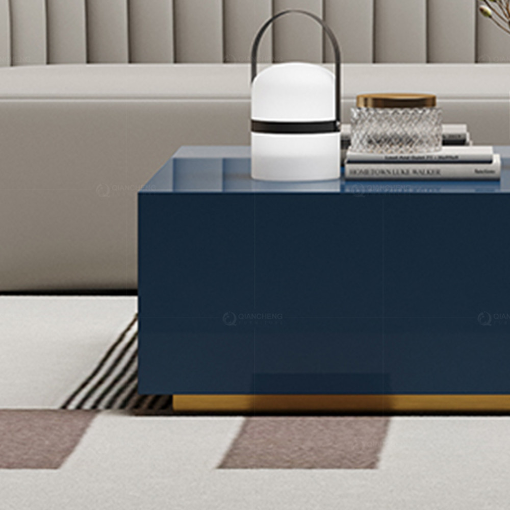 Причудливая голубая верхняя часть камня журнального стола SS прямоугольника для на открытом воздухе