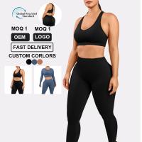 Respirável 2022 Yoga Wear Set Roupa Sem costura Fitness Gym Sets para Eco-friendly
