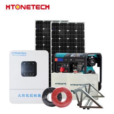 Htonetech 20kw 30kw off Grid Sistema de Energia Solar Kit Completo China 5kwh 10kwh Mono Painel Solar 450watt