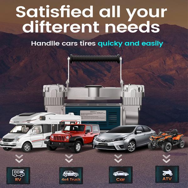AM40 Double 40 Cylinder Portable 12V Electric Inflator for Car RV Tyre from Universal