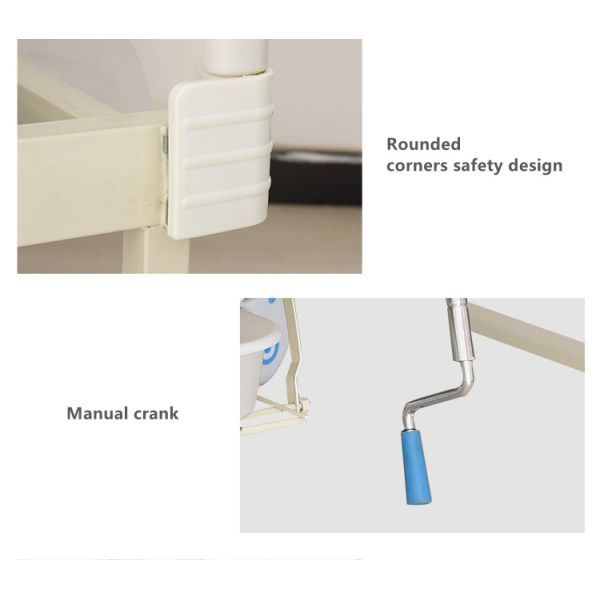 Nursing Adjustable Manual Hospital Bed Back Raising Hospital Style Beds