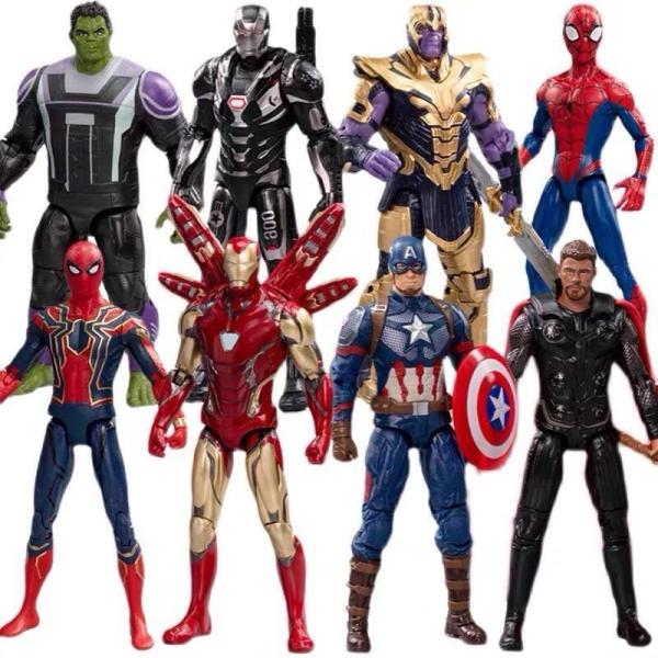 Estátua de personagem de desenho animado de super-herói de PVC Brinquedo infantil Homem-Aranha