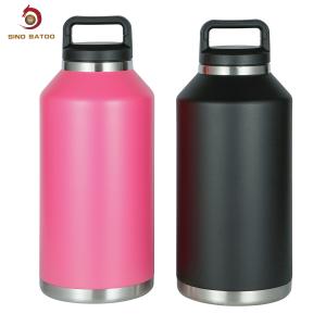 Double Wall 64 Ounce Stainless Steel Water Bottle With Chug Cap