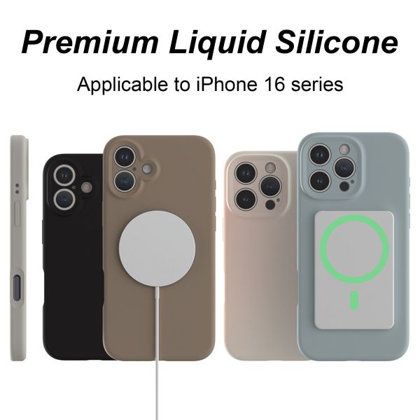 Anti Slip Silicone Phone Case Custom Magnet iPhone Case Waterproof For iPhone 16 15 Pro Max