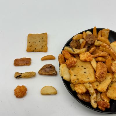 Low Fat Grain Snacks Fried Rice Crackers Baked For Custom Processing