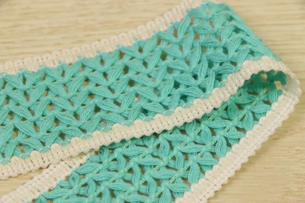 Fita decorativa volumoso de pano, Webbing étnico de Aqua Cotton Twill Tape Braid