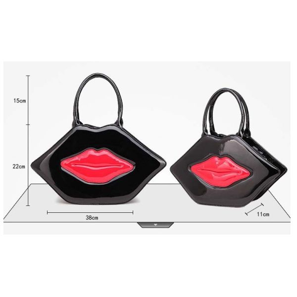 Creative lips handbag female fashion trend lovely personality cartoon