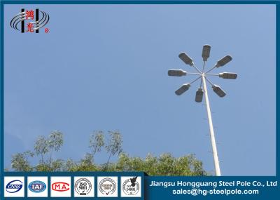 Mastro alto claro poligonal de pólos de inundação do HDG 50m para a iluminação de Motoway