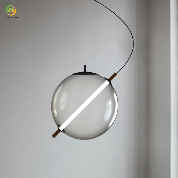 JYLIGHTING Restaurant Chandelier Creative Light Luxury Art Spherical Glass Nordic Bedroom Industrial Style Chandelier