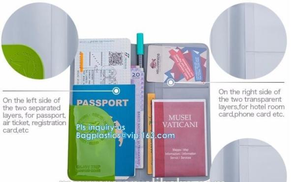 shinny promotion PVC Passport cover or Passport Case, PU and PVC grid card holder with zipper passport cover, Passport C