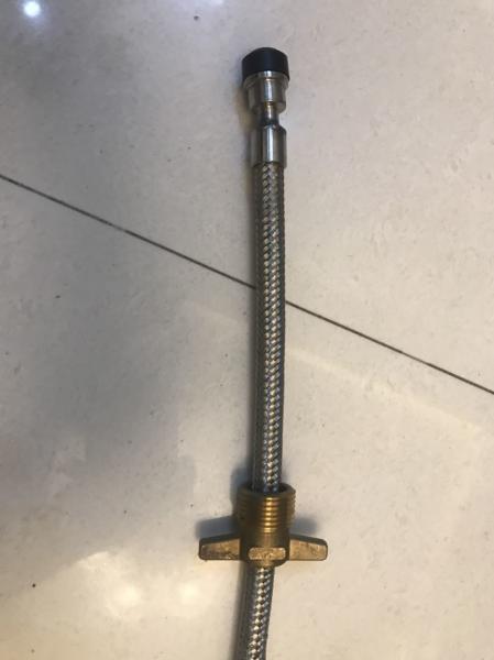 Gas tube 304 accordion pipe bellows  separator three way cock tube tap