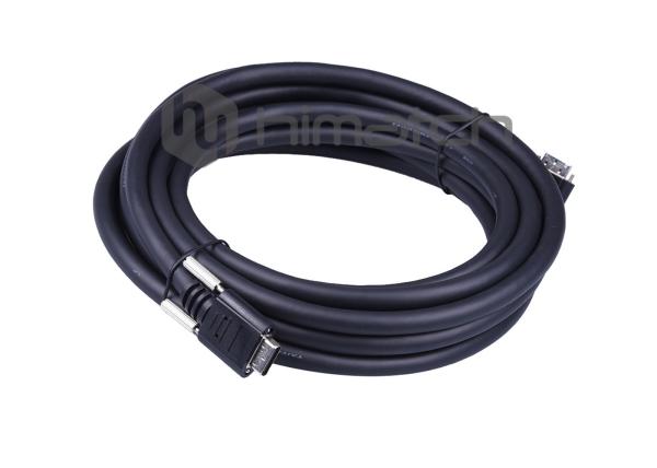 Left Angle SDR 26PIN to SDR 26PIN PoCL Camera Link Cable Assemblies With L Type 90 Degree SDR 26 Pin Male Connector