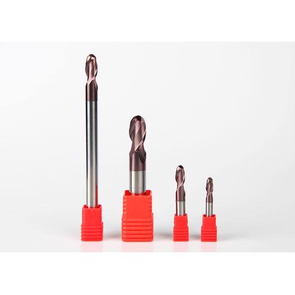 2 Flutes de bolas de nariz extremo de molino de alta precisión resistencia al desgaste diseño de ángulo trasero