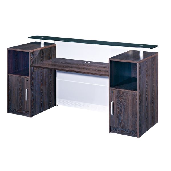 Purple Oak Reception Counter Desk In Office Furniture Size 2200Wx800Dx1000H(Mm)
