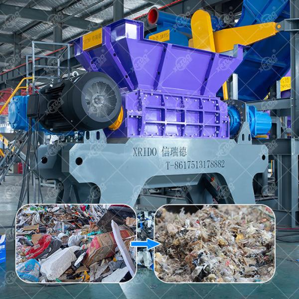 Déchiqueteuse mobile à double arbre pour le bois métallique plastique