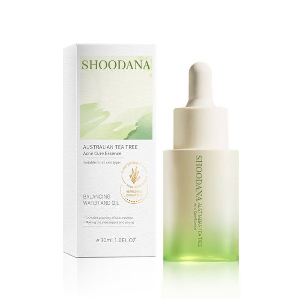 Green Tea Acne Serum Pore Shrinking Facial Oil Control Treatment for Oily Skin Anti-Aging Whitening Gold Stamping Logo OEM