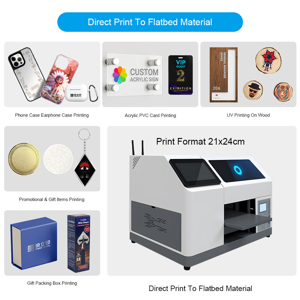 A5 UV Flatbed Printer DP308 46kg Packing Weight Safe Packaged Mini UV Printer for Export