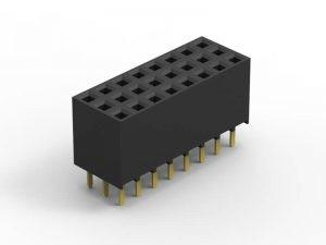 Three Row 6 Pins Female Header Connector Board To Board Current Rating 2.0A
